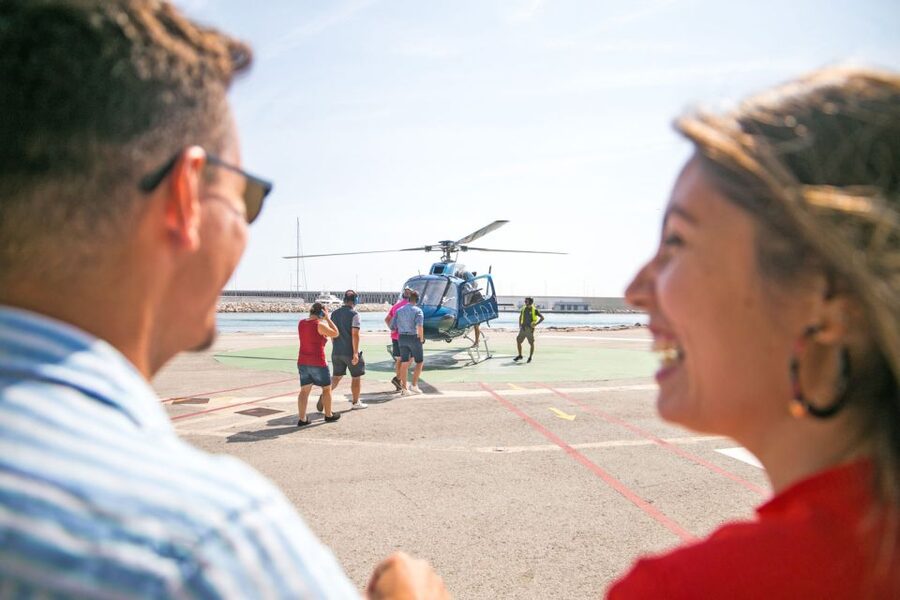 Barcelona: Panoramic Helicopter Flight & Boat Transfer - From Port Vell to Barcelona’s heliport