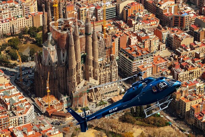 Barcelona's Panoramic Helicopter Flight & Heliport Boat Transfer - Small groups, seating, and the view from inside
