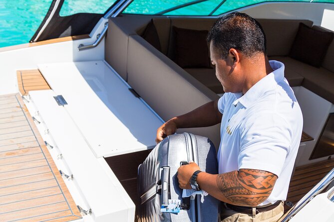 Bora Bora Private Arrival Airport to Hotels Boat Transfer - The 15 to 30 minute ride across Bora Bora’s lagoon
