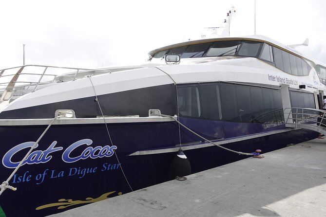 Cat Cocos: Mahe to La Digue Island Fast Ferry - What Your Arrival at La Digue Looks Like
