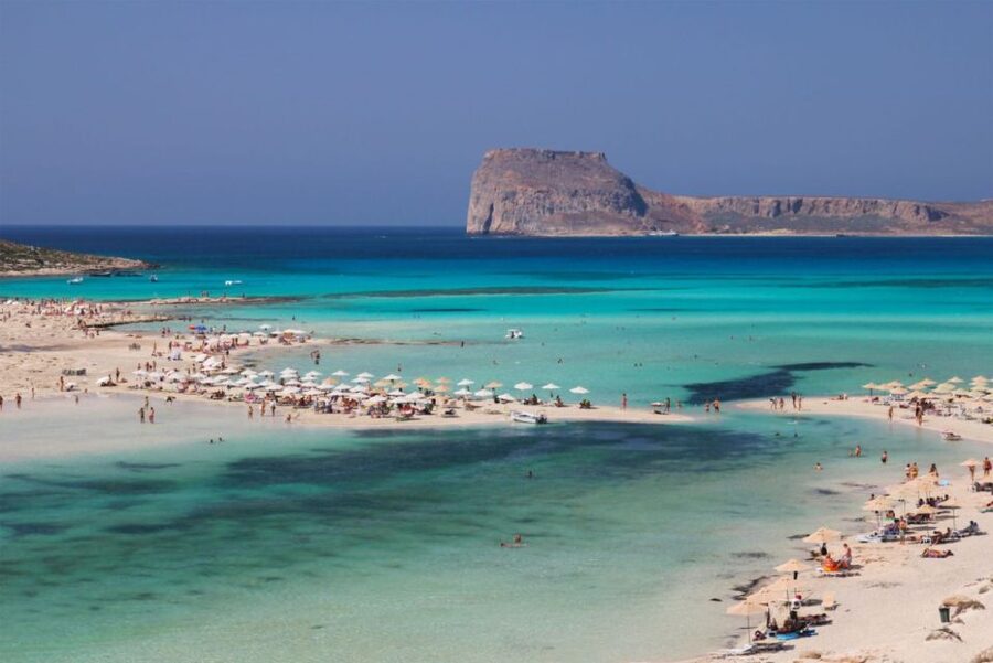 From Chania: Balos & Gramvousa Day Trip without Boat Ticket - From Chania to Kissamos by coach