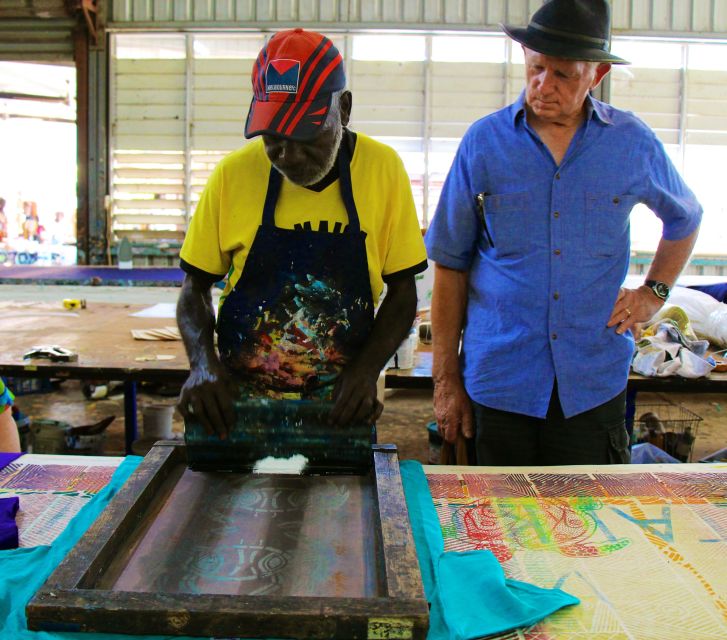 From Darwin: Tiwi By Design Tour by Ferry - Making your own Tiwi screen print