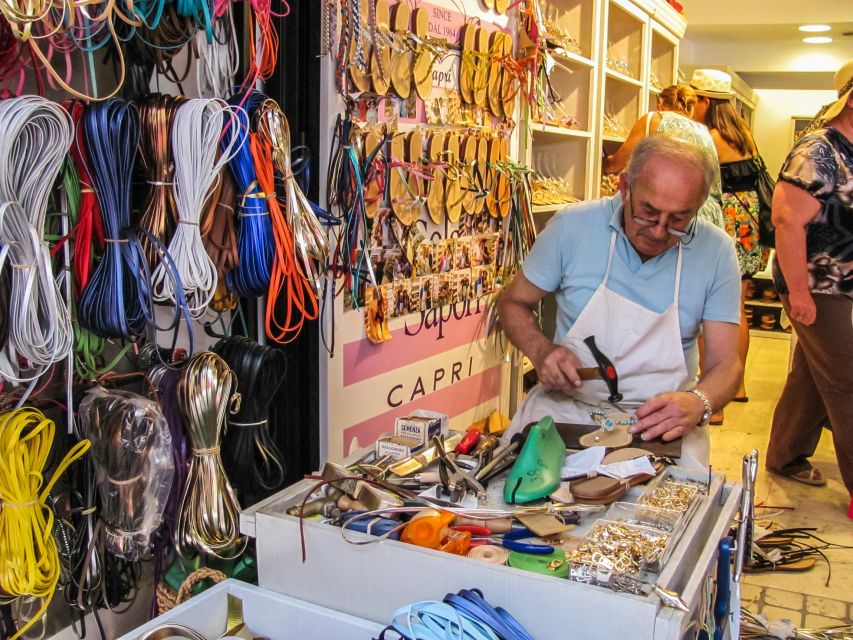 From Naples: Capri Guided Tour with Ferry Tickets & Minibus - Capri’s Piazzetta and the main shopping streets