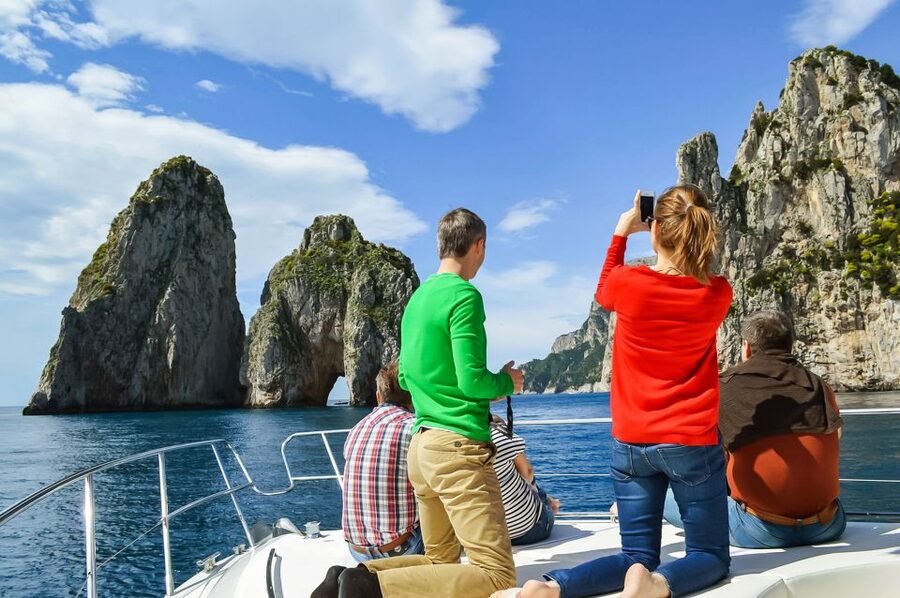 From Naples: Capri Guided Tour with Ferry Tickets & Minibus - The hydrofoil from Molo Beverello