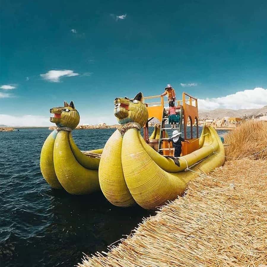 From Puno: Uros Islands and Taquile by Fast Boat with Lunch - The reed-built Uros Islands