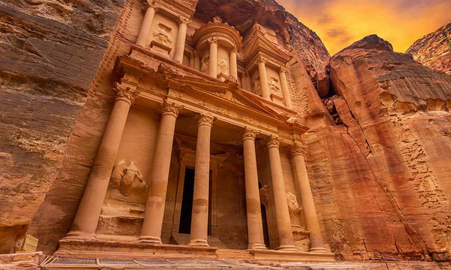From Sharm El Sheikh: Day Tour to Petra by Ferry - The first steps into Petra through the Siq