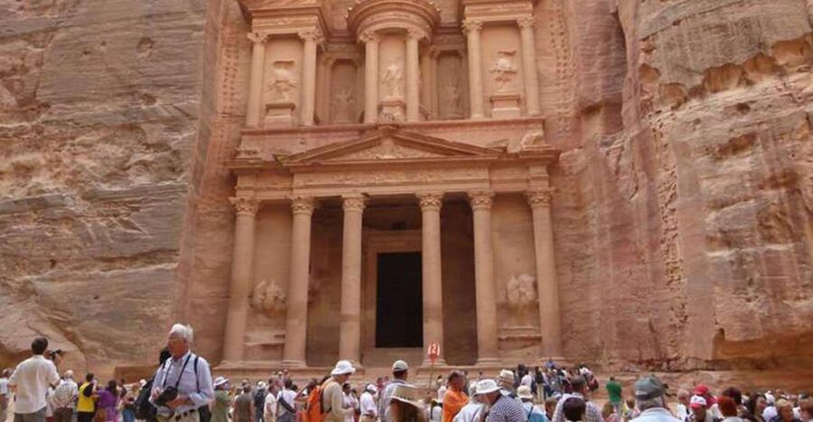 From Sharm ElSheikh: The Lost City (Petra) Day Tour by Ferry - Entering the gorge and reaching Petra