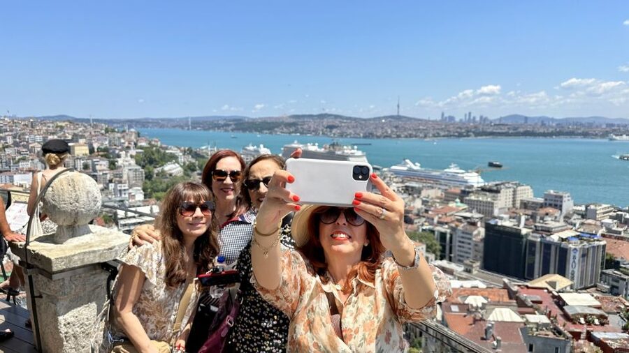 Galata Tower - Fener and Balat - Golden Horn by Ferry - Returning across the Golden Horn by ferry