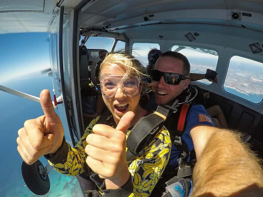 Hillary's Harbour: Rottnest Island Skydive and Ferry Package - Paperwork, harness, and safety briefing