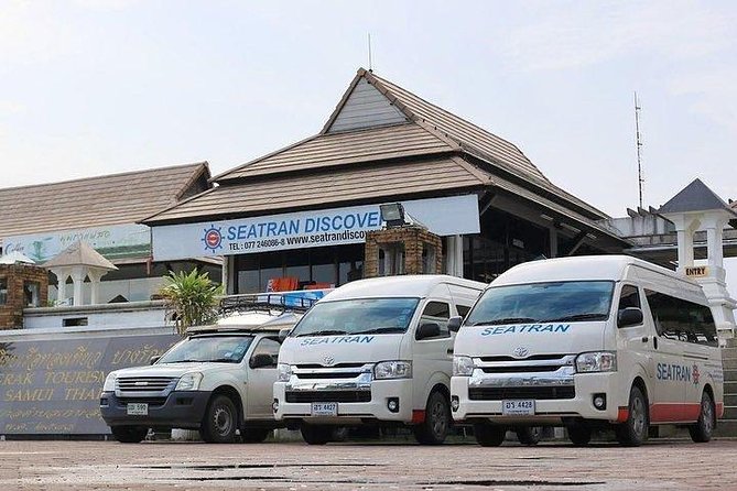 Koh Samui Airport to Koh Phangan by Shared Minivan and Seatran Discovery Ferry - From Samui Airport to the Samui Accom counter