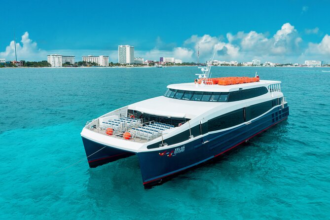Luxury FERRY Xcaret: From Cancun to Isla Mujeres - Collecting the ticket before you board