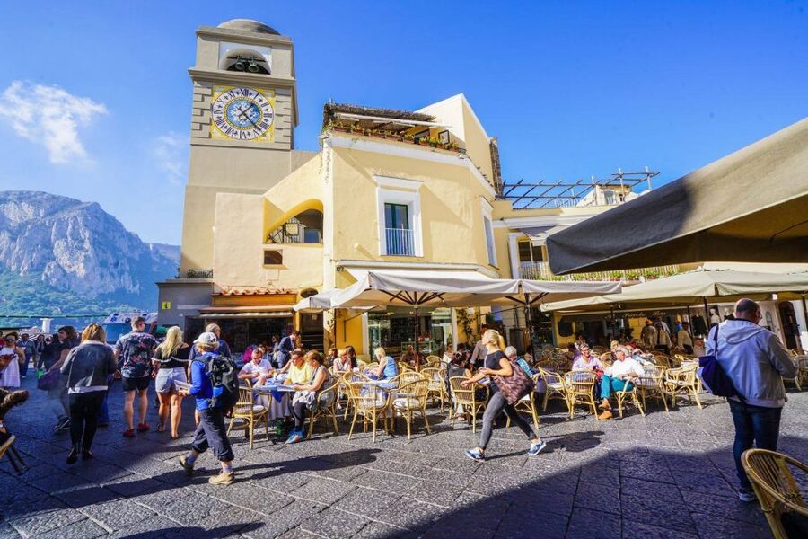 Naples: Capri Island by Hydrofoil - Augustus Gardens and the Faraglioni view