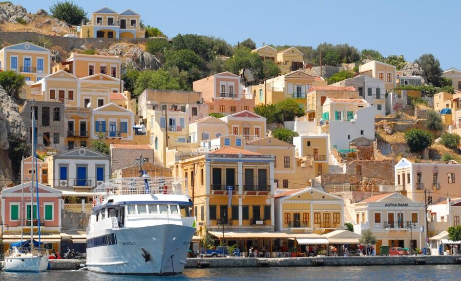 Rhodes: Day Trip to Symi Island by Fast Boat - First impressions of Gialos harbor