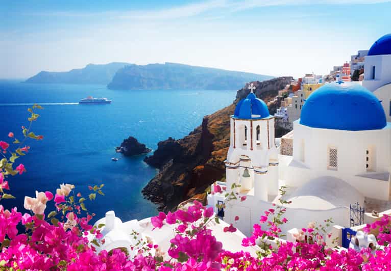 Santorini: Shore Trip to Bypass Cable Car with Boat Transfer - Firostefani gives you the classic rim view