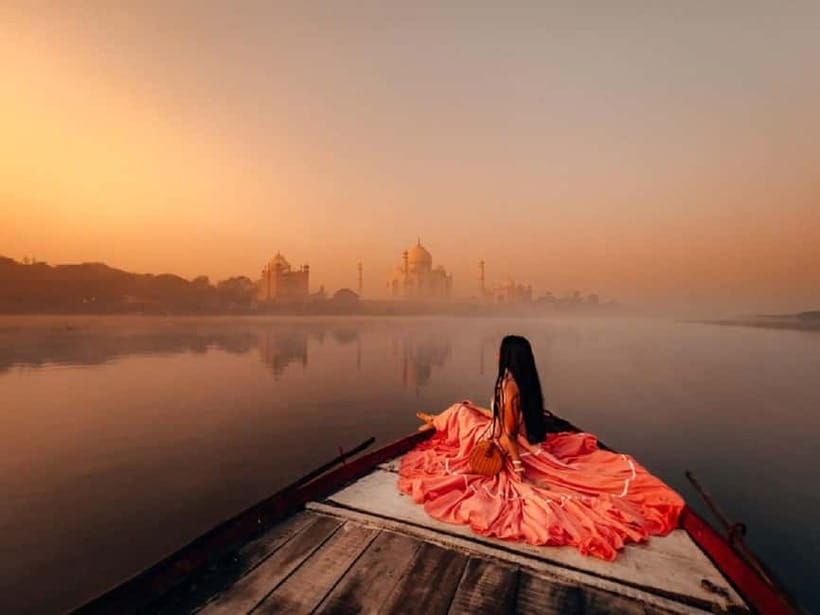 Taj Mahal Back View Yamuna Boat Ride Tour - An early start for softer light
