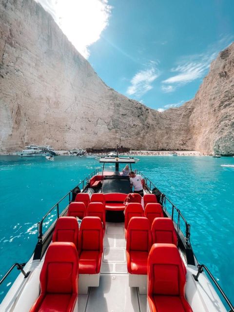 Zakynthos: Shipwreck Bay by fast boat - Small Group - The Blue Caves, where the water does the work